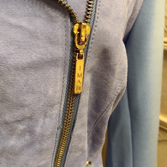 IMAN 100% leather&fabric jacket platinum collection - Picture 15 of 15